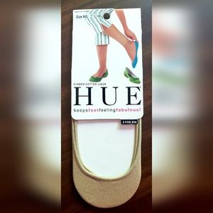 HUE Cream Hidden Cotton Shoe Liner